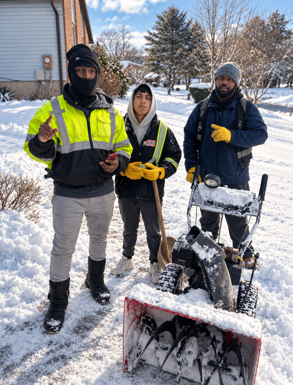 Nell Do It All crew ready for snow removal